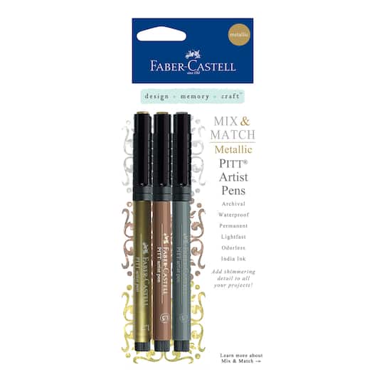 Faber-Castell&#xAE; PITT&#xAE; 3 Color Metallic Artist Pen Set